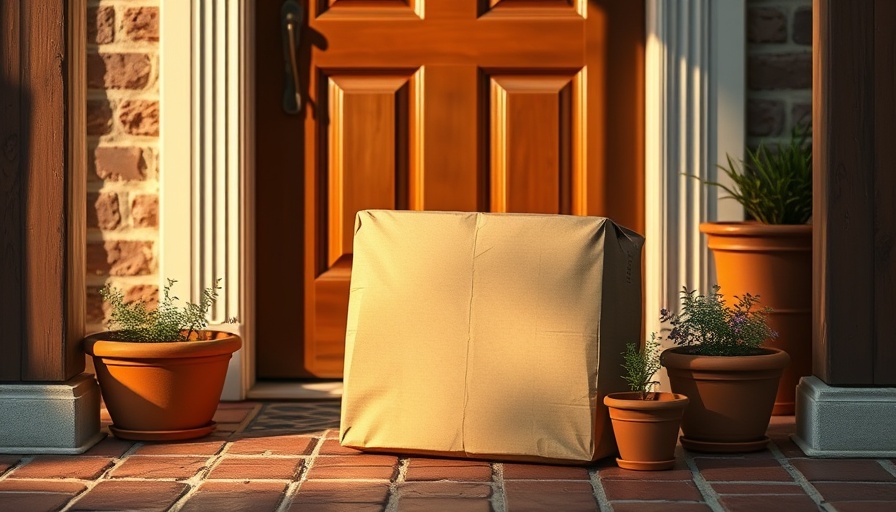 Package on porch illustrating brushing scam e-commerce deliveries