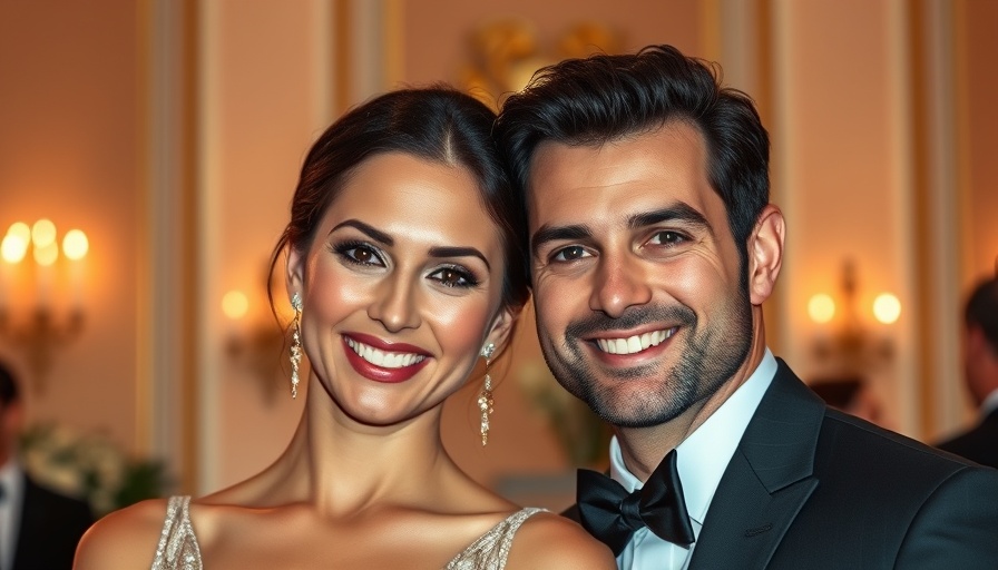 Trending news: Elegant couple smiling at formal event