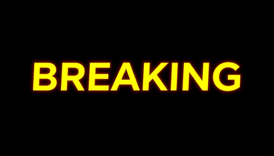Current world events breaking news banner with bold text.