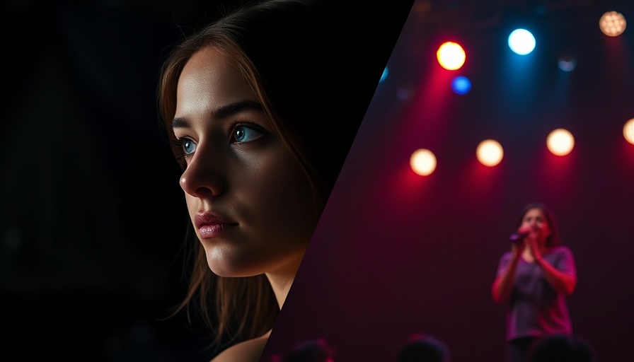 Celebrity news today: contrasting split image with woman and performer.