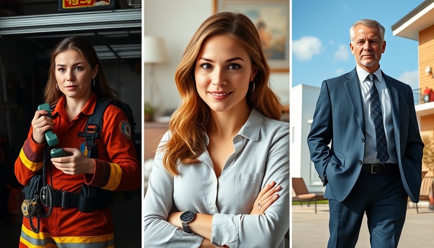 People in three-panel collage depicting varied expressions and settings.