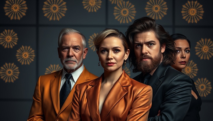 Contrasting figures, showcasing expressions, cinematic style.