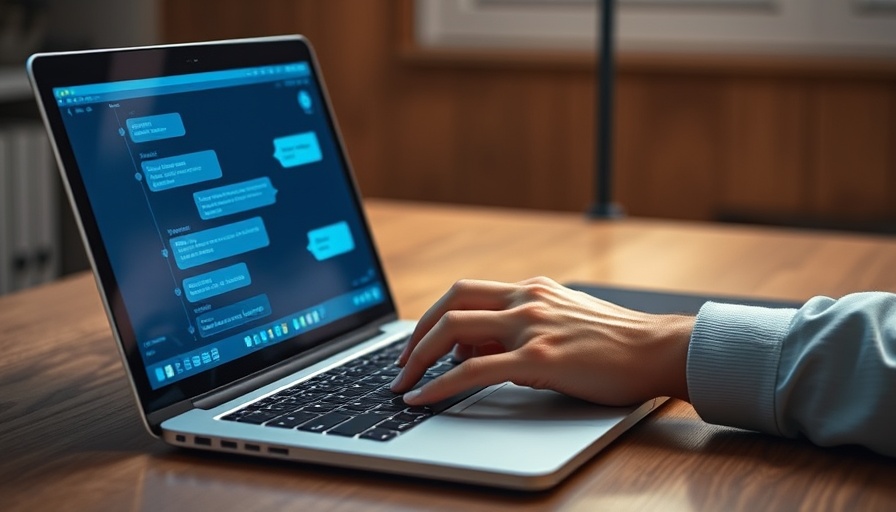 Tech-enhanced hands typing with virtual chatbot, showcasing smarter AI assistants in online shopping.