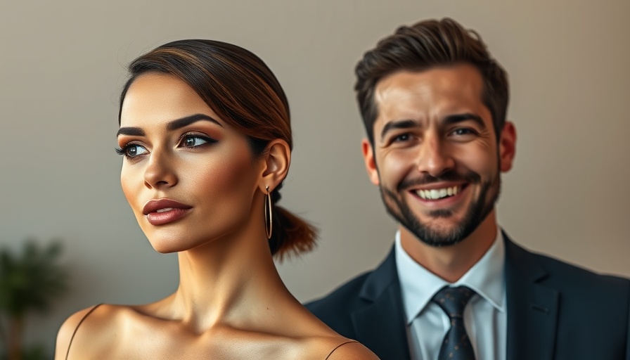 Celebrity news today: Elegant portraits of a woman and a man in suits.