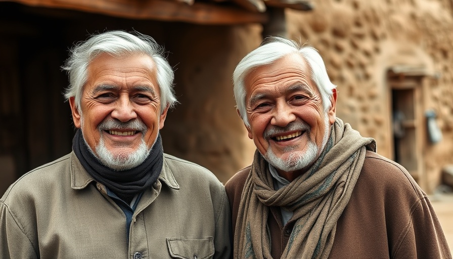 British couple smiling in Afghan village setting