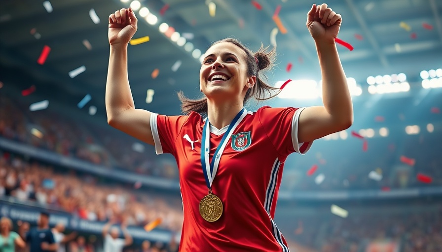 Celebratory performance of a jubilant soccer player in stadium.