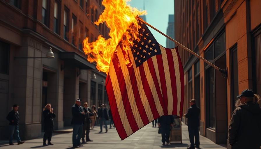 Burning American flag reflects Trump flag burning prosecutions debate.