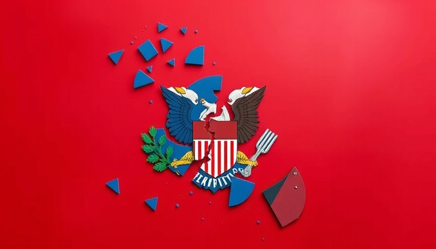 Illustration of fragmented logo symbolizing CDC leadership crisis.