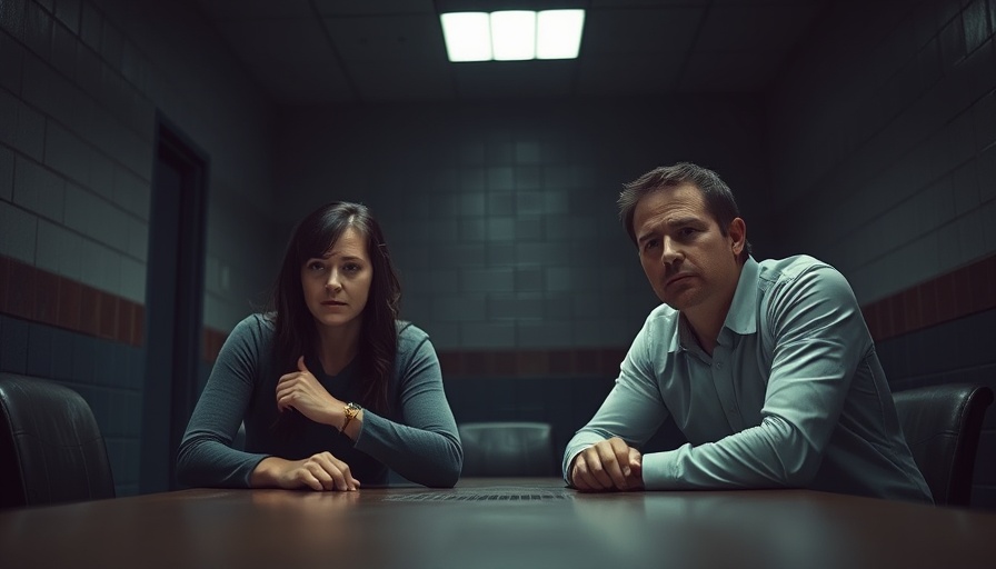 Intense police interrogation scene, dimly lit room.