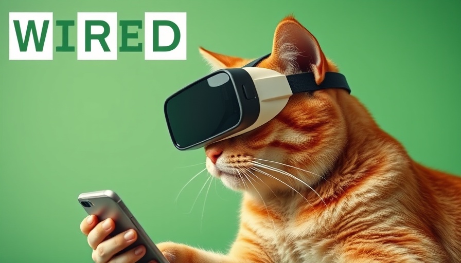 WIRED Uncanny Valley Live Show poster with cat and VR goggles.