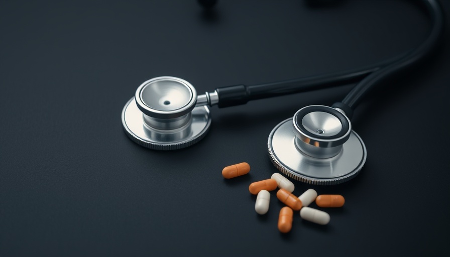 Stethoscope and pills symbolizing beta-blockers' heart attack risks.