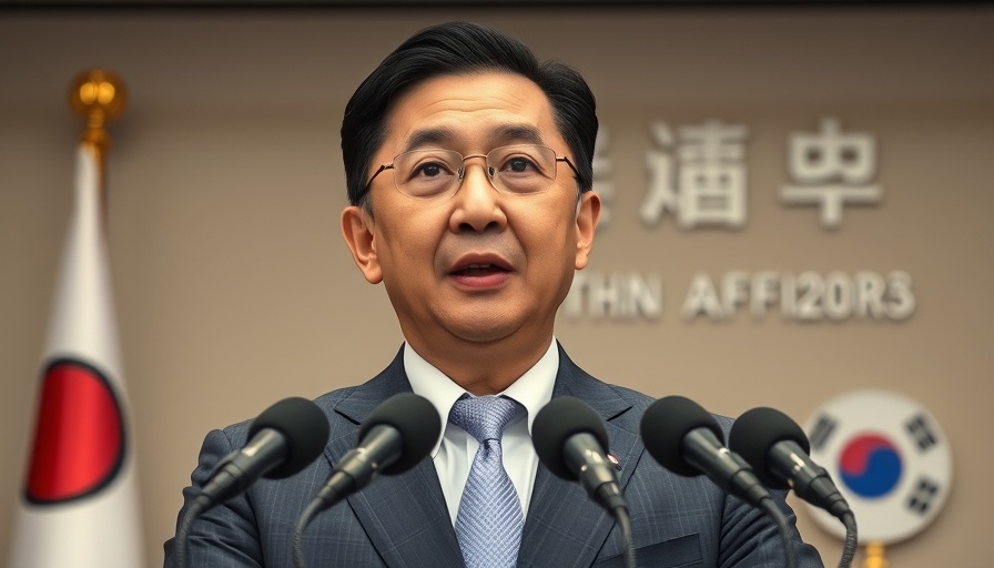 South Korean official speaking at the Ministry of Foreign Affairs.