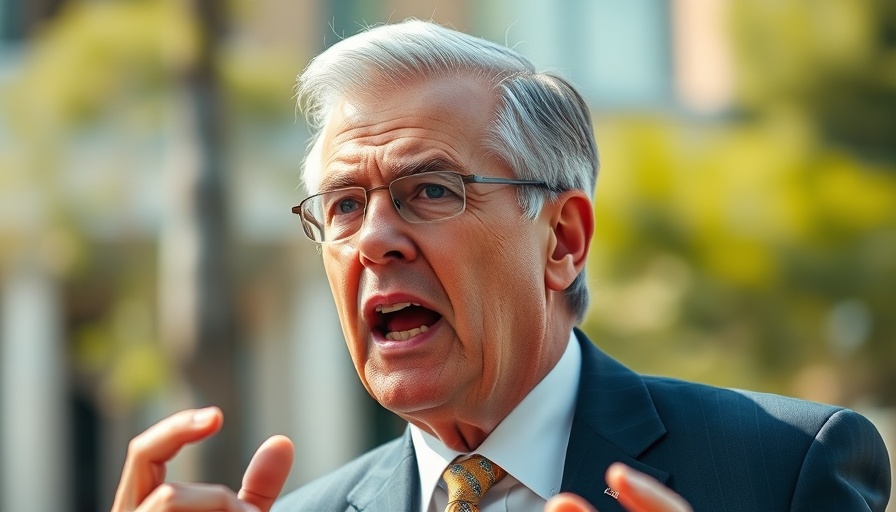 Middle-aged man speaking passionately about current world events.
