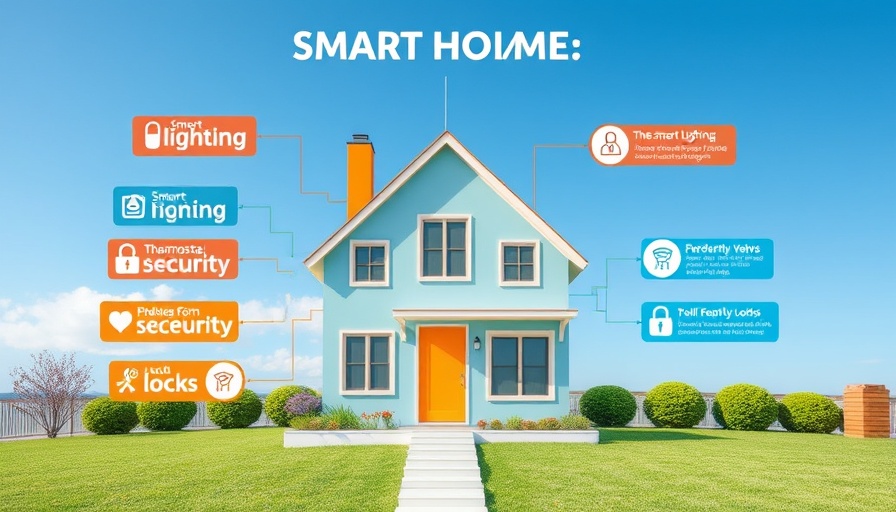 Infographic of smart home improvements that add value with labeled features.