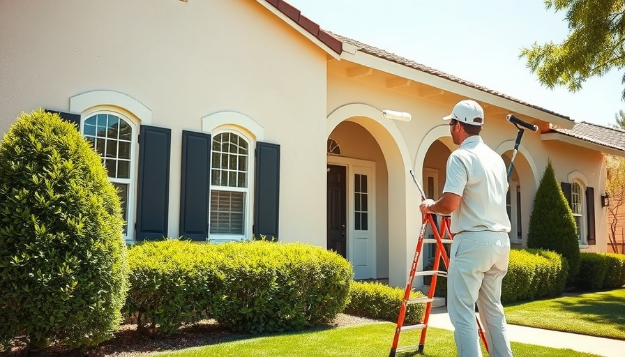 Painting Mistakes Temecula Homeowners: Professionals painting stucco house.