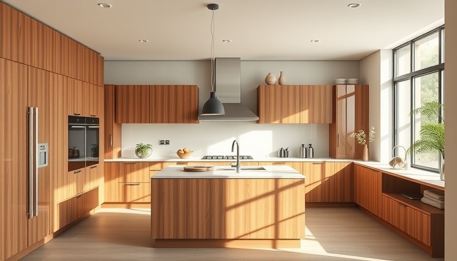 Modern kitchen showcasing wooden cabinets and countertop height.
