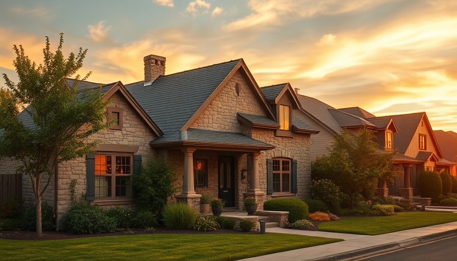 Comparative Market Analysis: Stone house at sunset, lush garden.