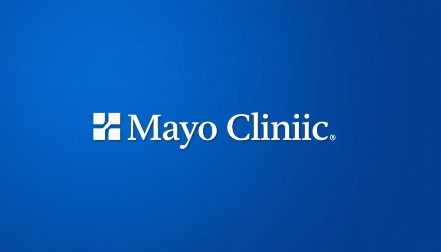 Mayo Clinic logo on blue background