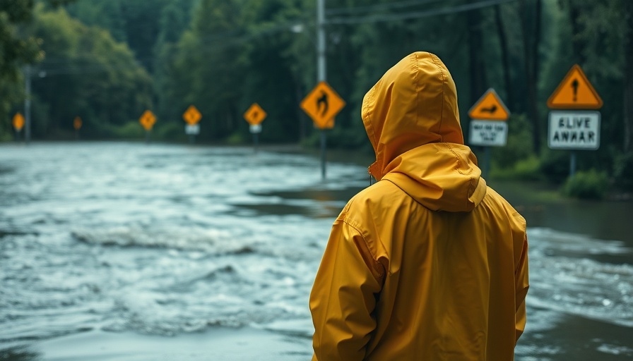 Concerned person watching floodwaters in Kentucky, flood recovery resources