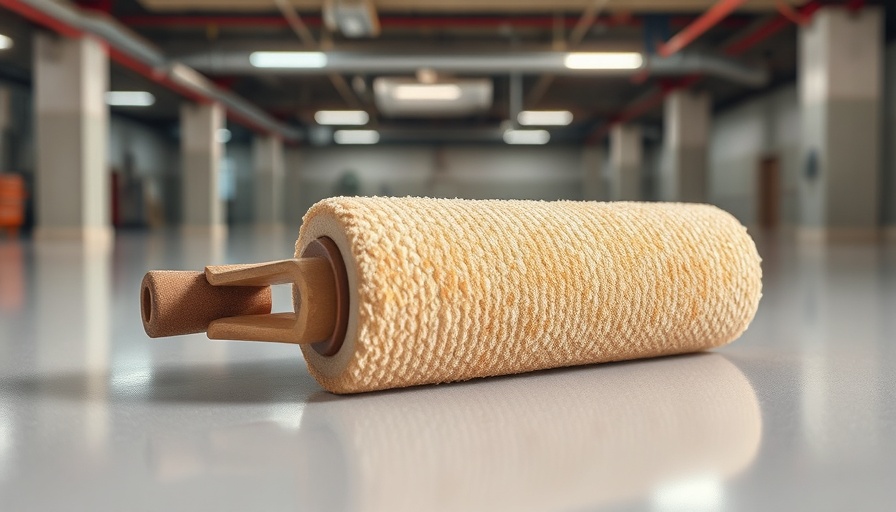 Textured roller on epoxy basement floor.