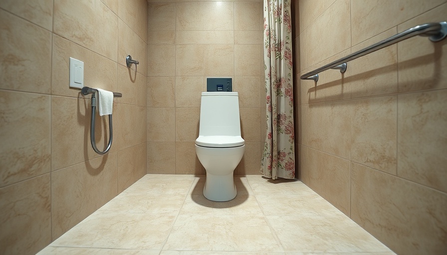 Modern bathroom with epoxy shower floor and toilet.