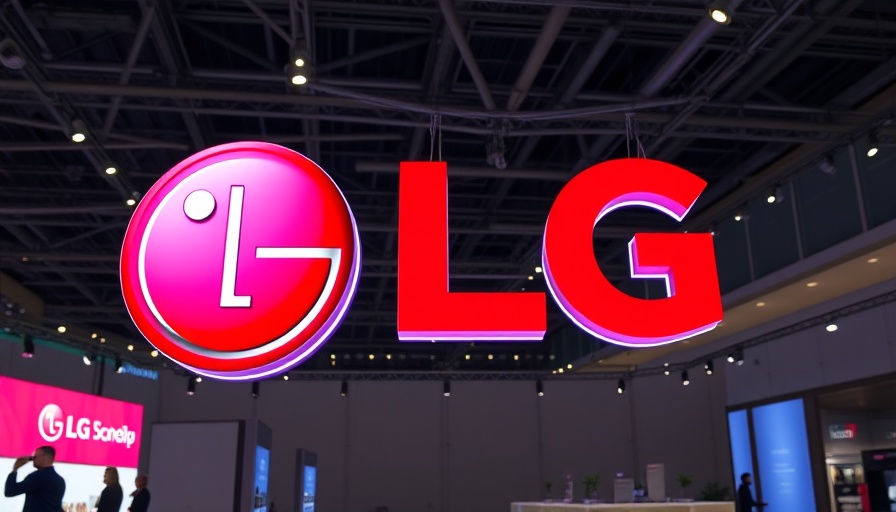 LG smart home connectivity logo and slogan at exhibition