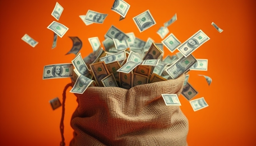 Dynamic image of a sack with dollar bills, symbolizing AI Pricing Strategies.