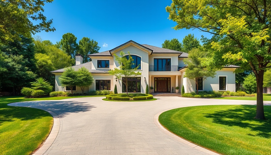 Modern suburban house in Vancouver, WA, clear sky