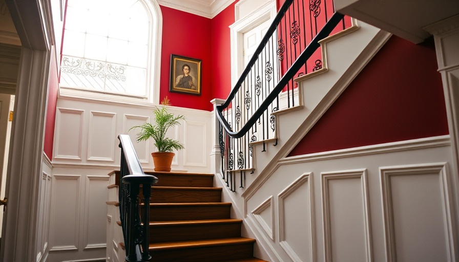 Elegant staircase showcasing what is wainscoting with wooden steps.