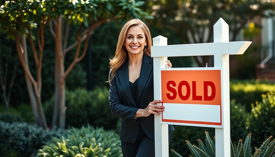 Real estate agent adds SOLD sign outdoors, illustrating 'Should I Sell My House Now?'