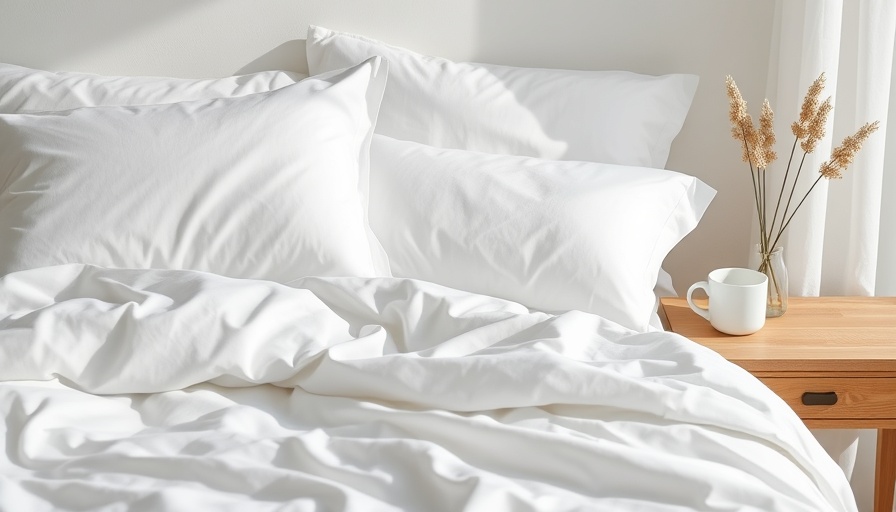 Crisp white bedding for hot sleepers; ideal cooling sheets setup.