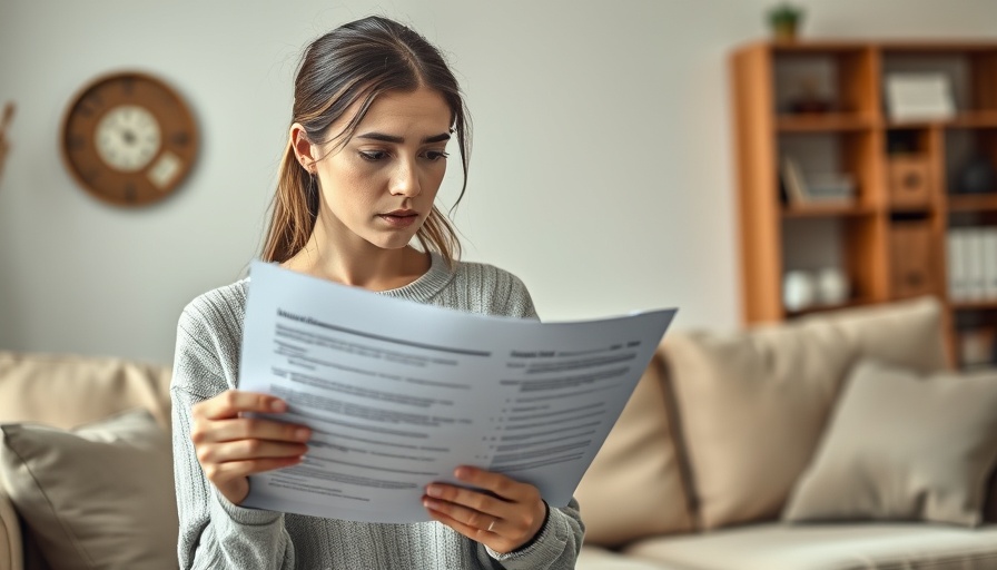 Concerned young woman pondering why her mortgage payment went up.