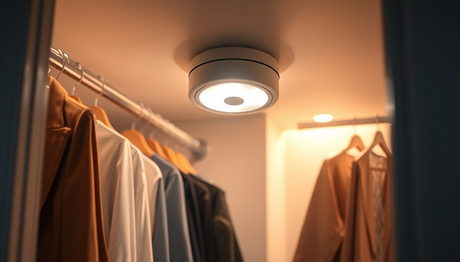 Compact closet light as DIY home security tip.