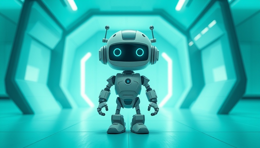Cartoon robot in futuristic setting representing Xbox cross-device library.
