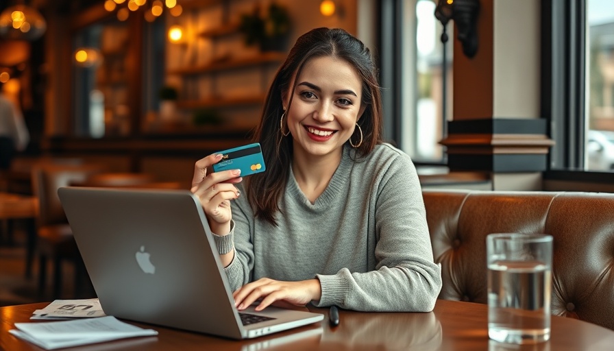 Woman considering eligibility for the American Express Business Platinum Card in cafe.