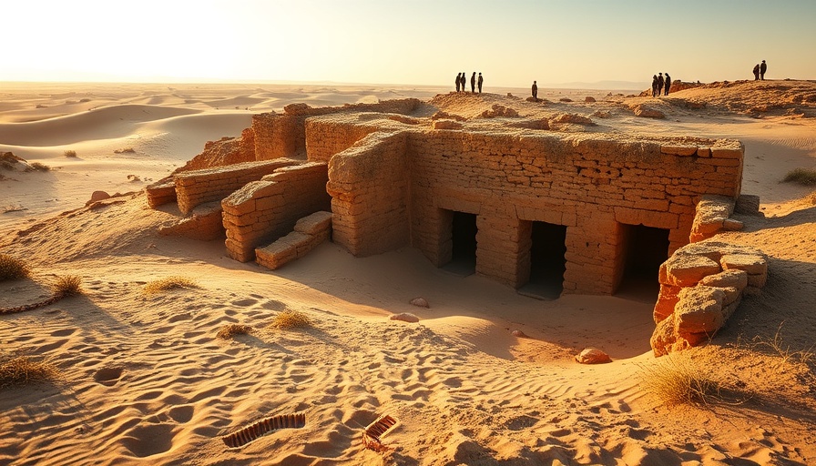 Ancient ruins in Egypt military fortress discovery setting.