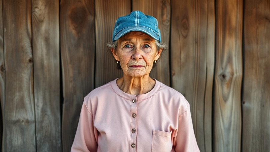 Middle-aged woman stands against wooden wall, illustrating government shutdown effects.