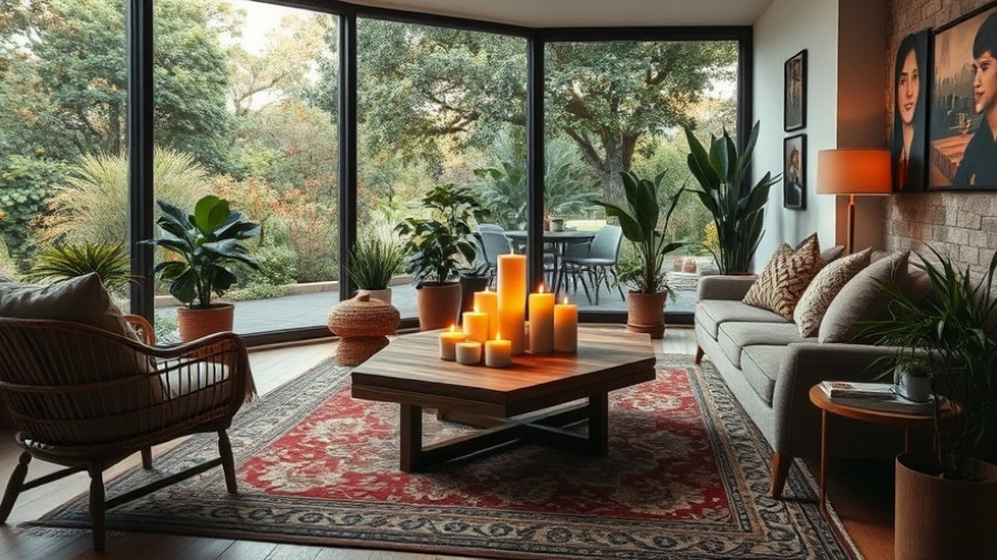 Cozy modern living space with garden view - Christopher Sanders Final Project Home.