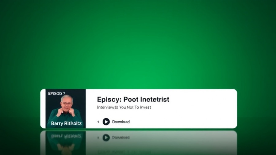 Podcast episode screen on investing mistakes, titled 'Interview with Barry Ritholtz: How Not To Invest'.
