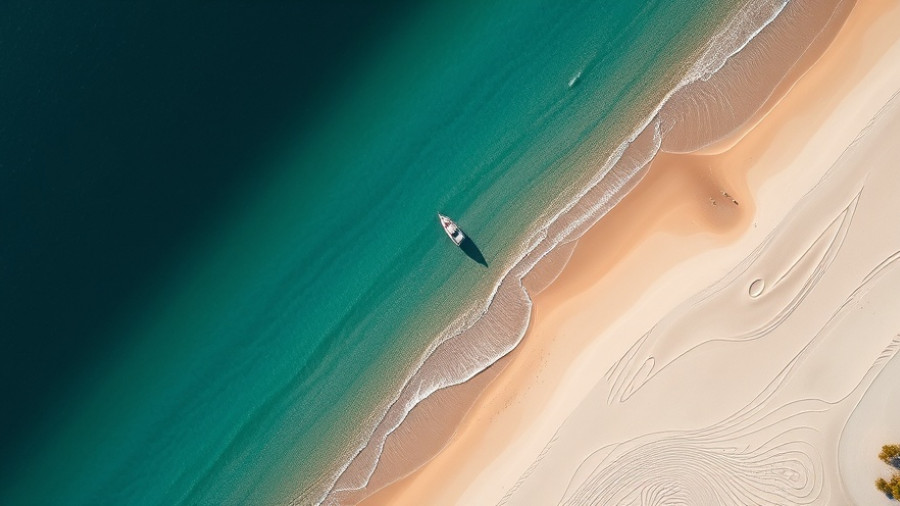 Aerial view of African coast, perfect for Africa cruise itineraries.