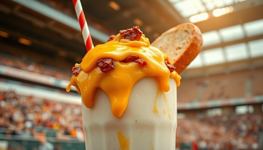 Philly cheesesteak milkshake with beef, cheese, bread.