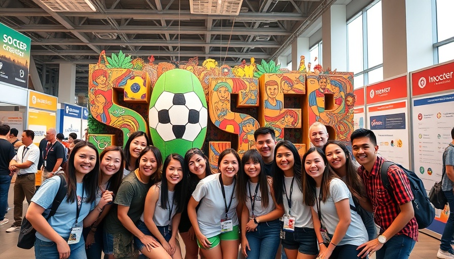2026 FIFA World Cup poster event with colorful soccer art.