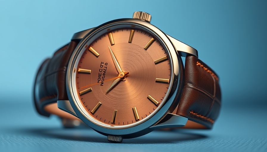 Ming Project 21 Omakase watch with bronze dial and leather strap.