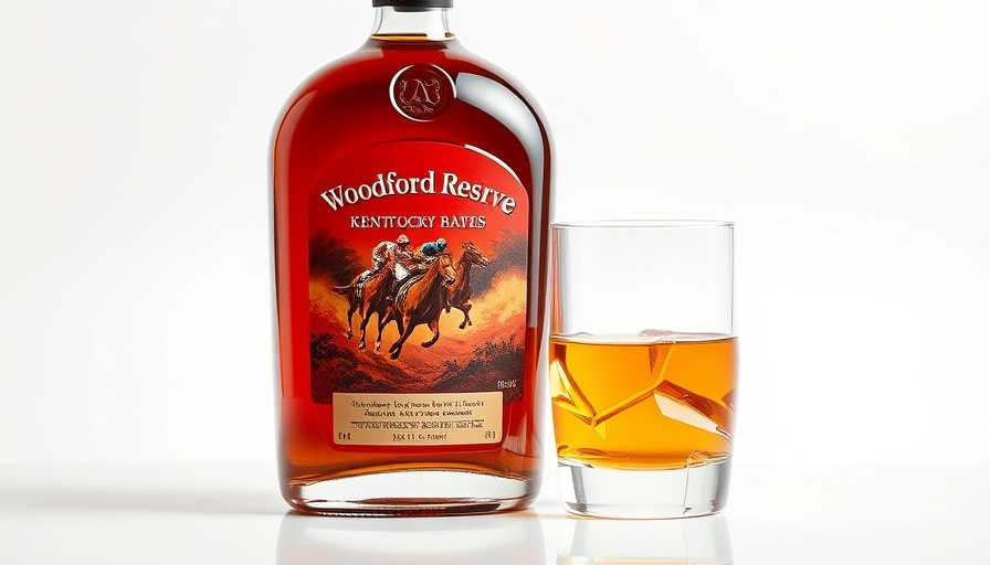 2025 Kentucky Derby Woodford Reserve bottle with glass