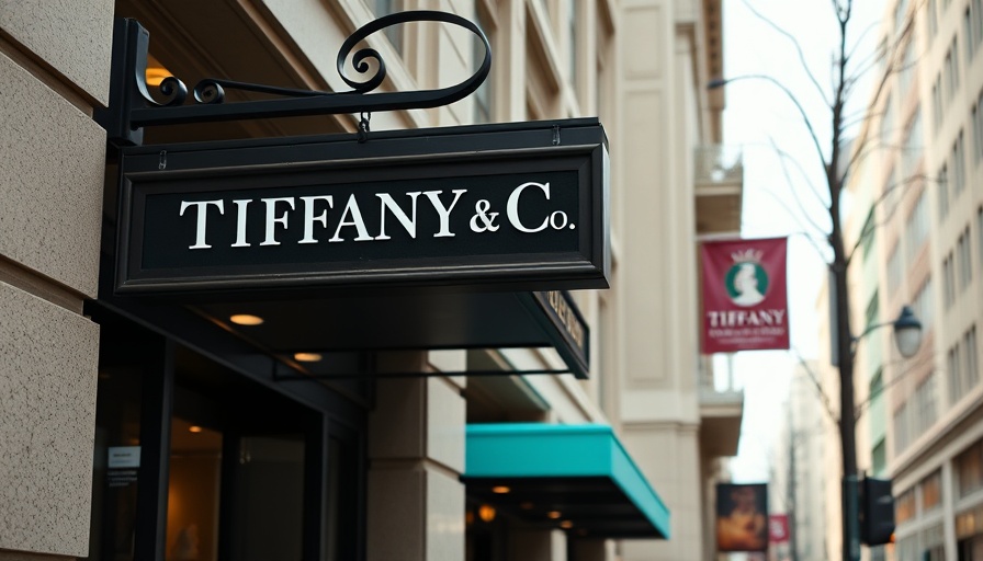 Tiffany & Co. store sign symbolizing elegance and luxury.