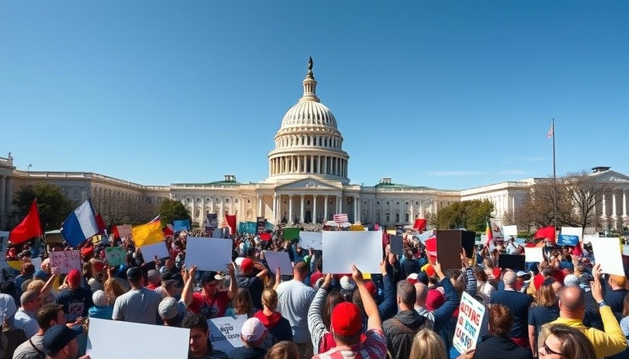 ACLU sues NEA protest at US Capitol building, diverse crowd holding signs.