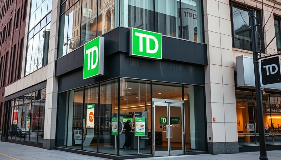TD Bank branch in Philadelphia with signage