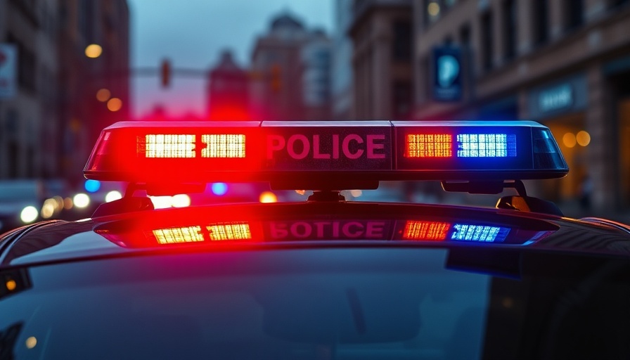 Roof view of a police car with flashing lights, representing Driving Equality Dashboard Philadelphia.
