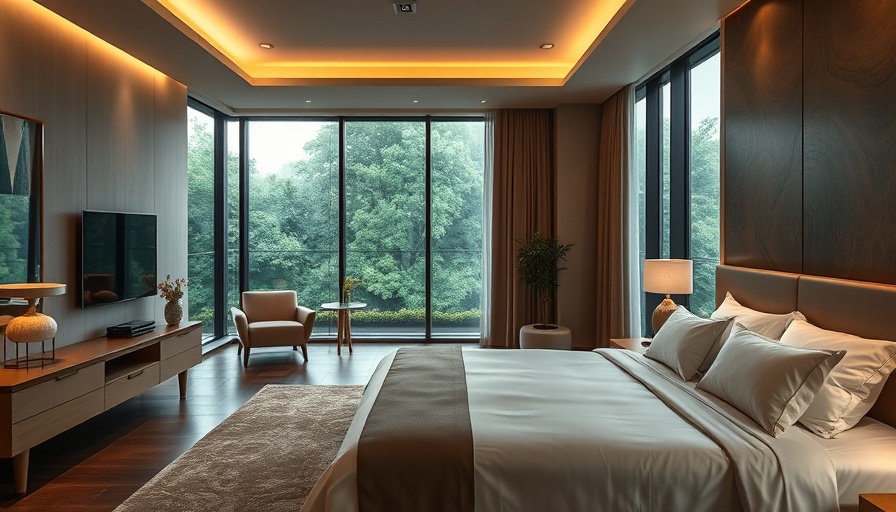 Luxurious hotel room interior with scenic view, Buy IHG One Rewards points.