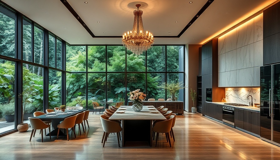 Luxurious kitchen and dining space in Miami estate renovation.